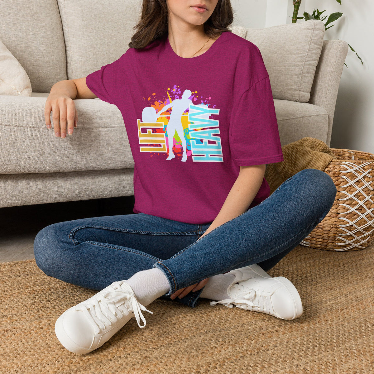 Retro 80's Lift Heavy Workout Tee, Vintage Vibe