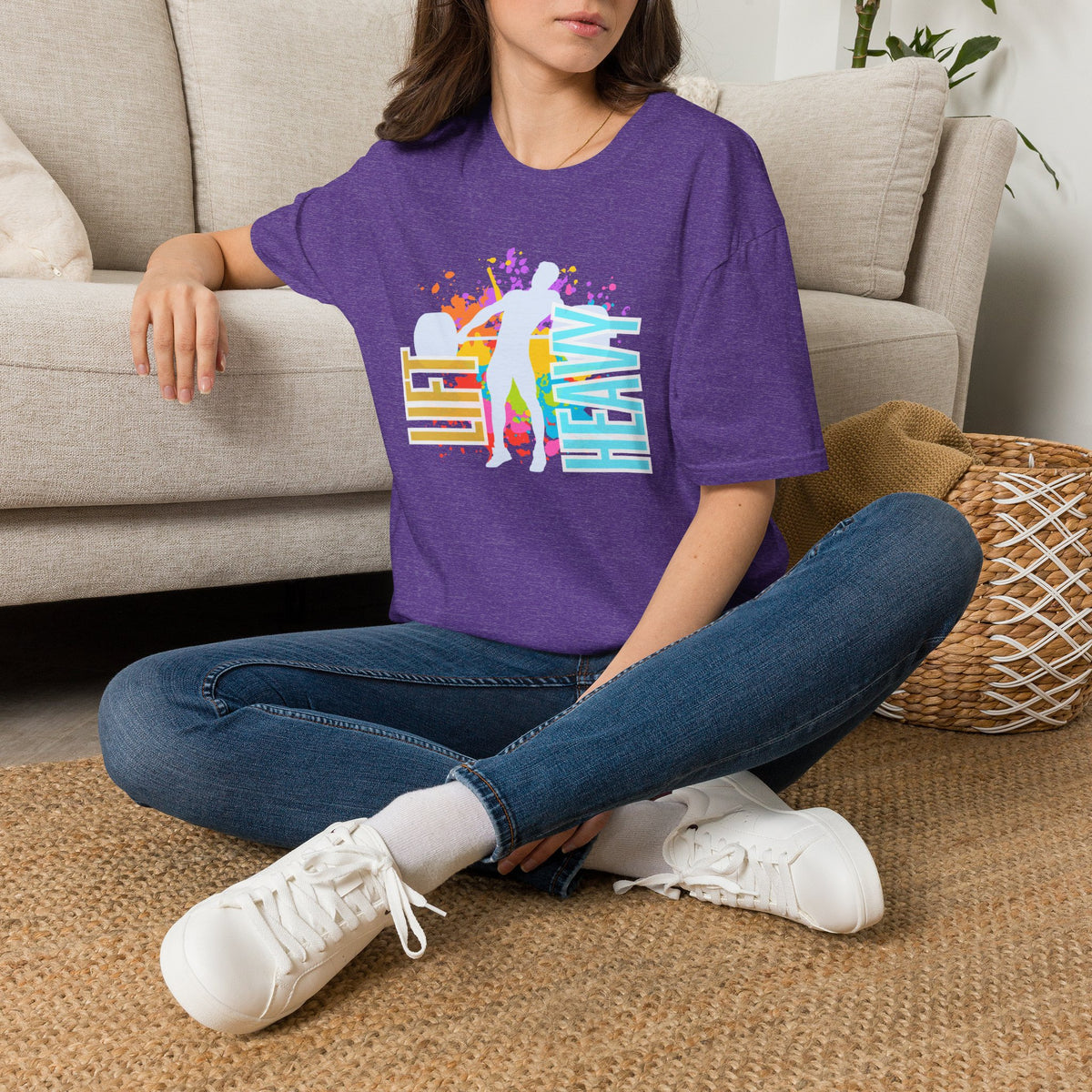 Retro 80's Lift Heavy Workout Tee, Vintage Vibe