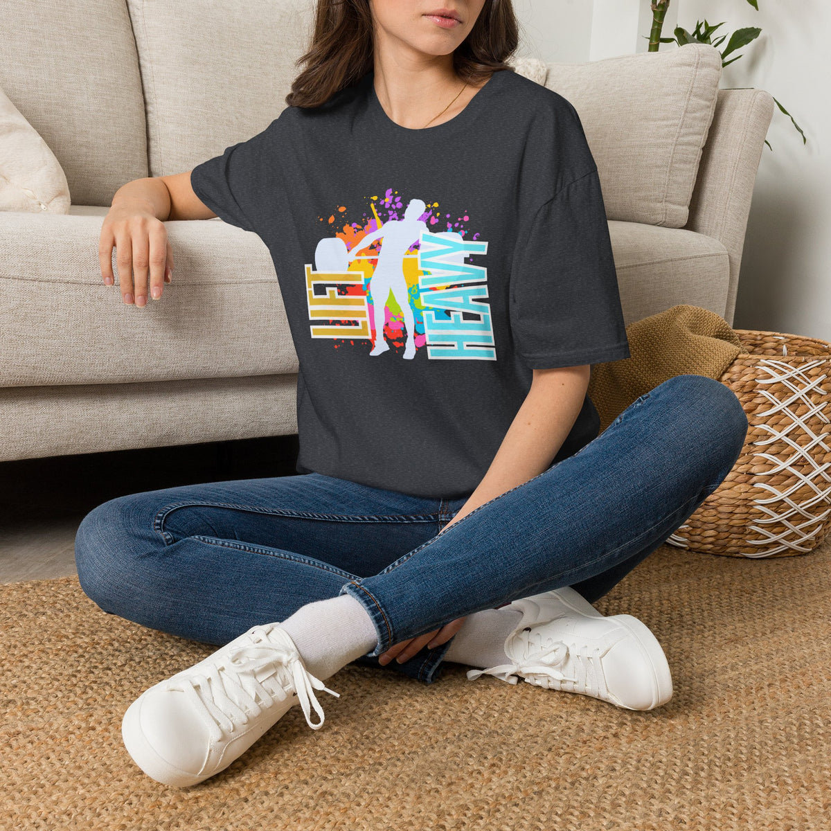 Retro 80's Lift Heavy Workout Tee, Vintage Vibe