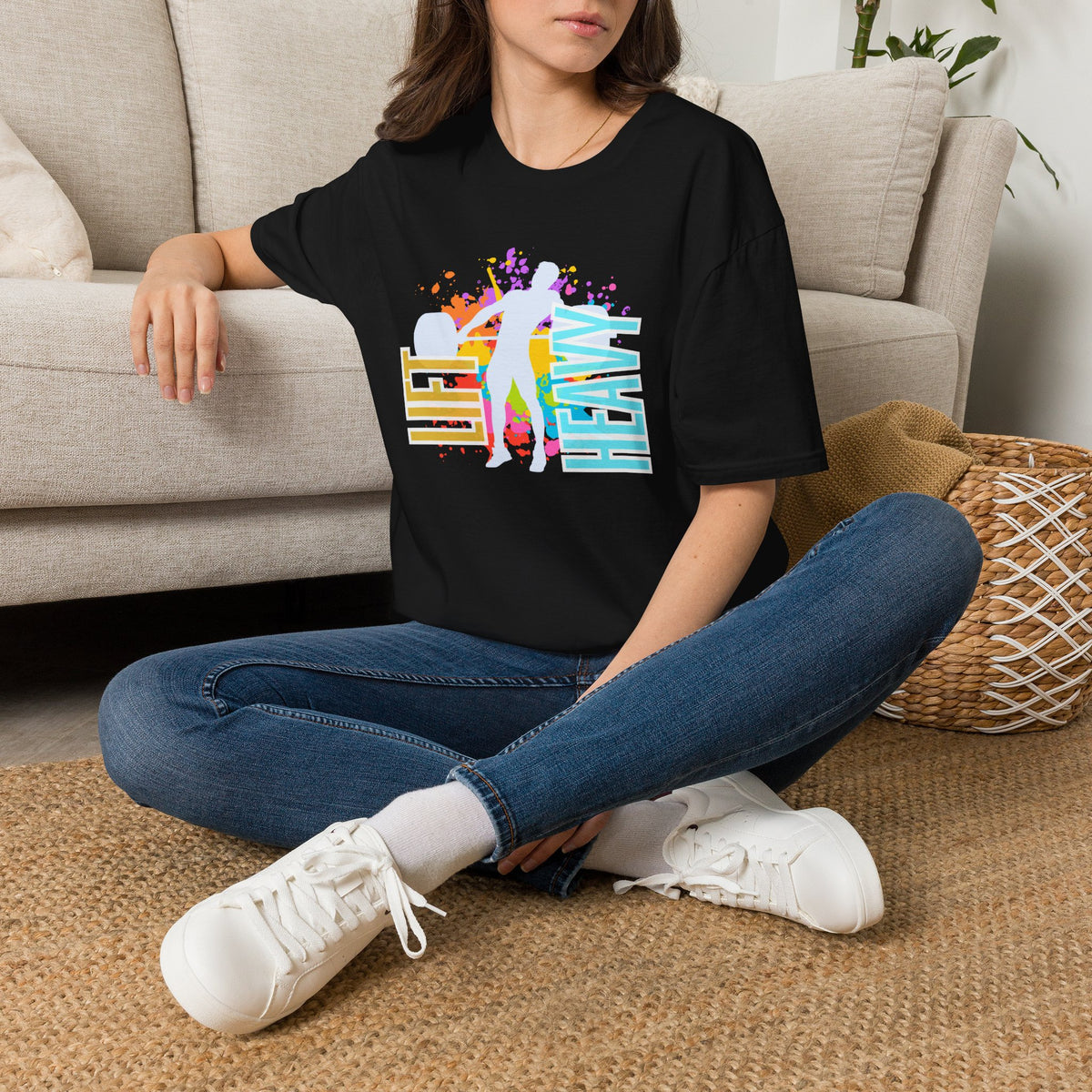 Retro 80's Lift Heavy Workout Tee, Vintage Vibe