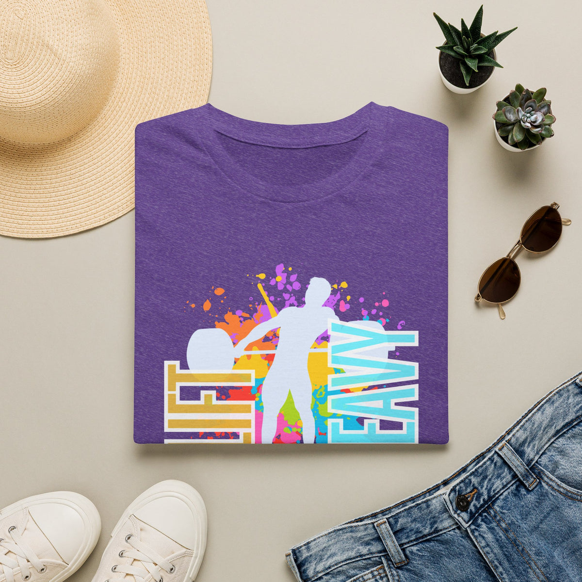 Retro 80's Lift Heavy Workout Tee, Vintage Vibe