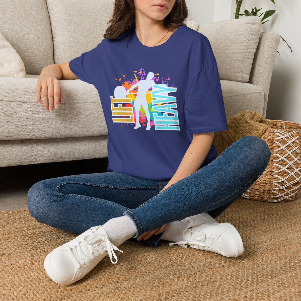 Retro 80's Lift Heavy Workout Tee, Vintage Vibe