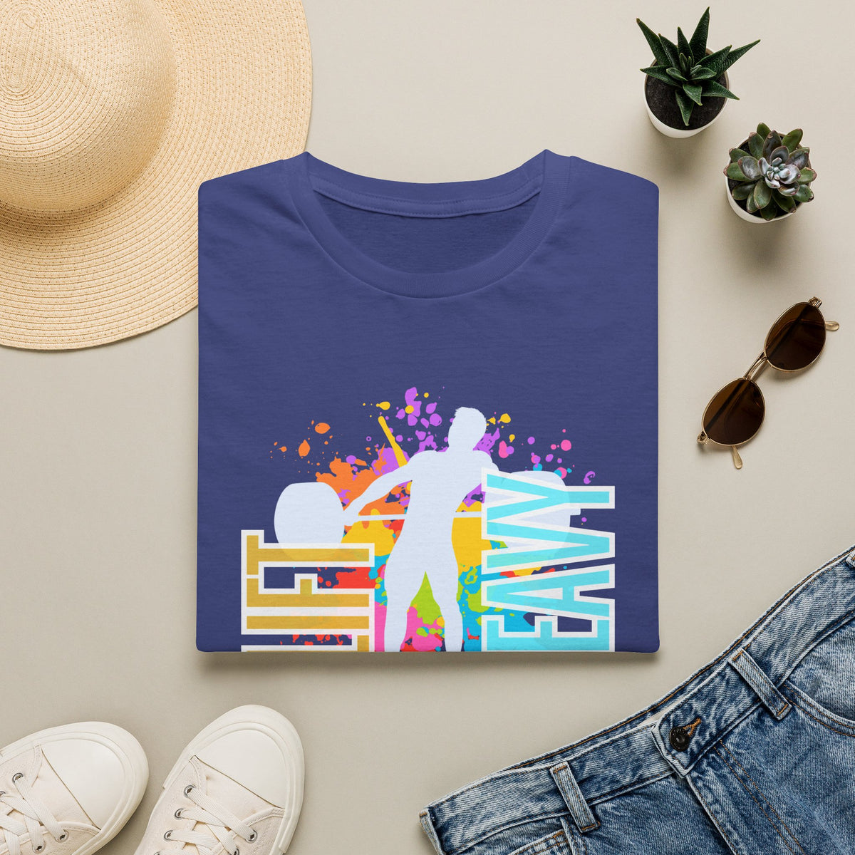 Retro 80's Lift Heavy Workout Tee, Vintage Vibe