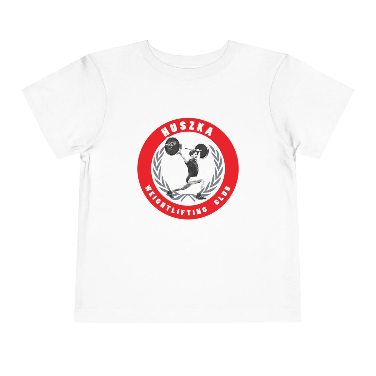 Huszka Weightlifting Club toddler tee | Vintage weightlifter logo